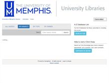 Tablet Screenshot of libguides.memphis.edu